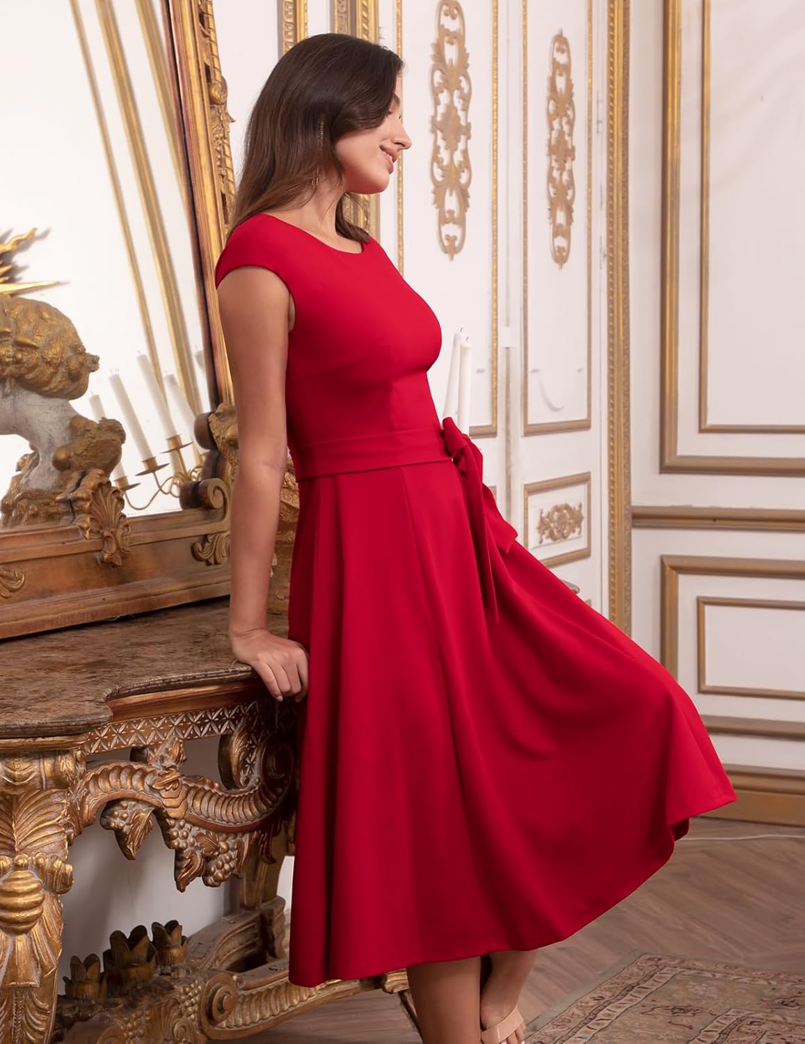 Sukienki koktajlowe DRESSTELLS dla kobiet, formalne suknie ślubne, skromne suknie balowe na przyjęcie w kościele w 2025 roku