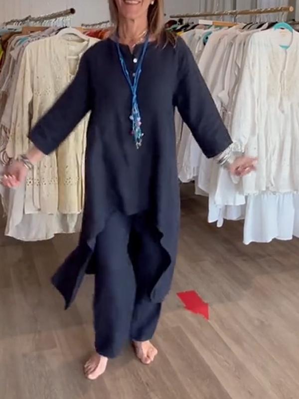 Costum de damă din in monocrom