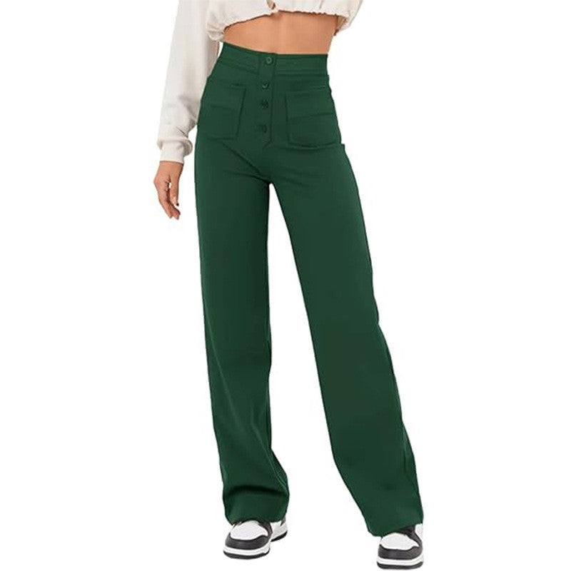 🔥49% REDUCERE - 🔥- Pantaloni casual elastici cu talie înaltă pentru femei