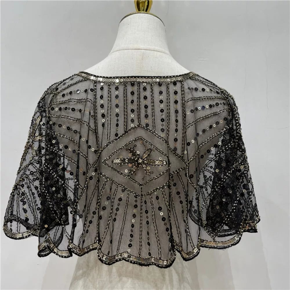 ⏳Ofertă limitată în timp  ⏰ Șal Vintage Lace Beaded