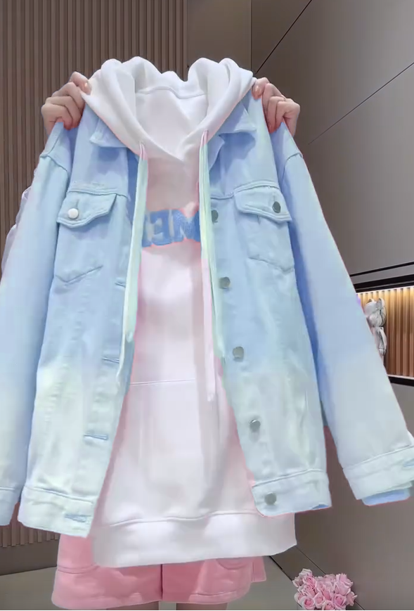 🎨Haracă confortabilă de damă Jachetă Denim Gradient