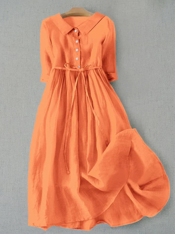 Rochie artistică simplă din bumbac