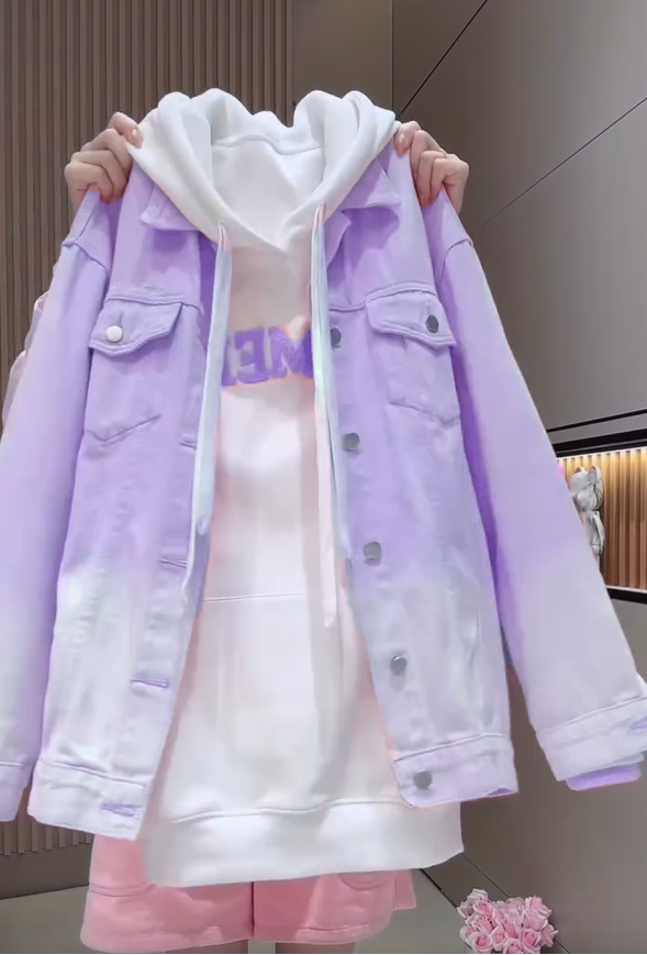 🎨Haracă confortabilă de damă Jachetă Denim Gradient