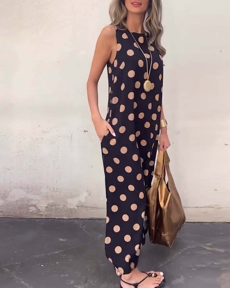 Rochie maxi fără mâneci cu crăpături