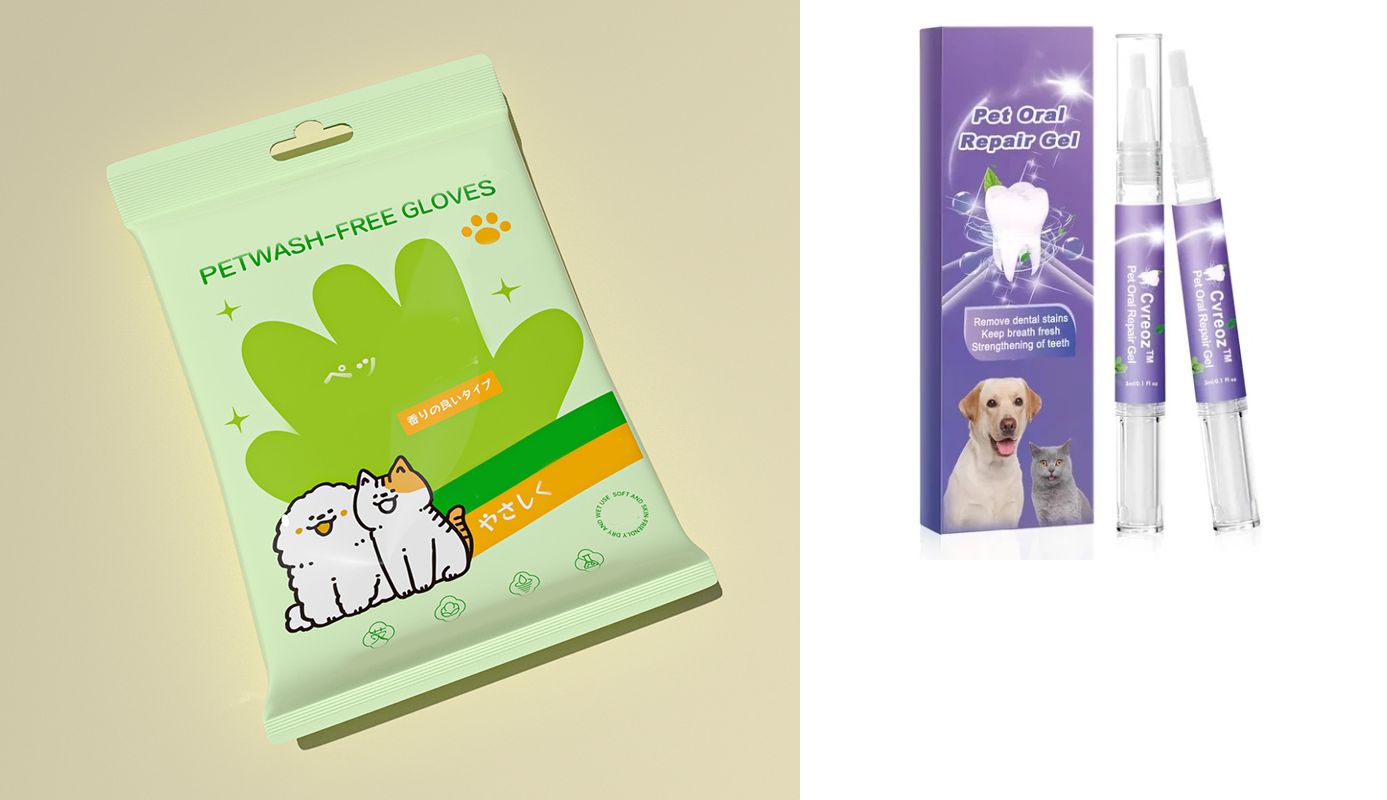 🐶 Rękawice dezodorujące do czyszczenia i dezynfekcji zwierząt bez spłukiwania