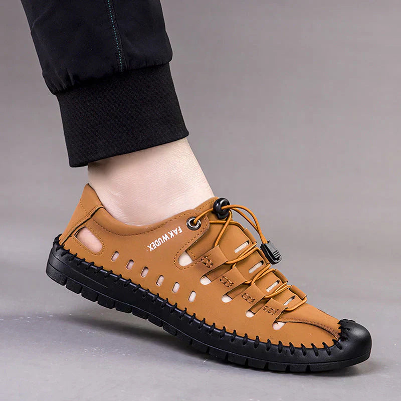 🔥Sandale aviator din piele cu vârf înfășurat👞