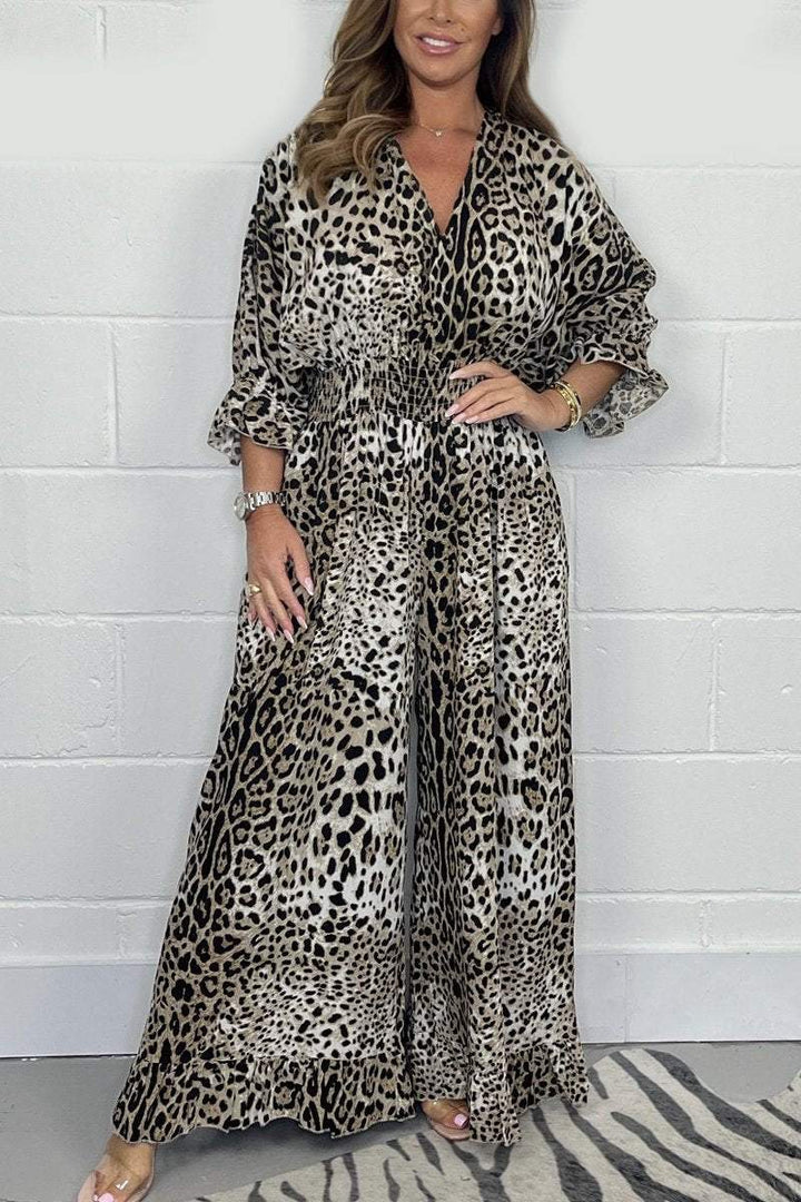 🔥🐆Promoție de ultima zi👗Salopetă leopard leopardă