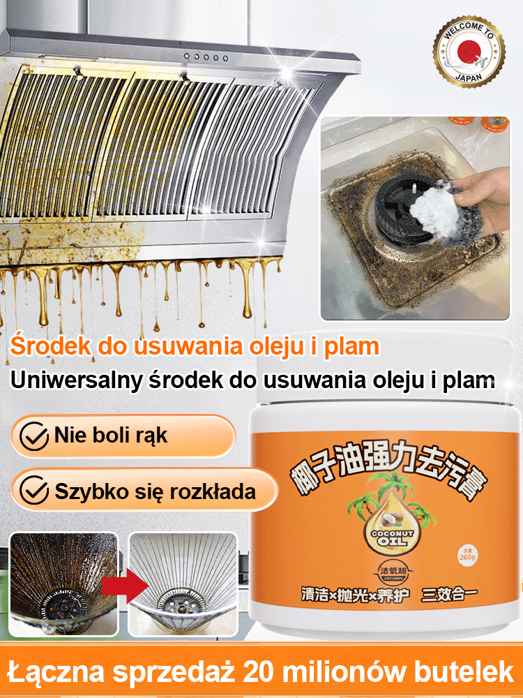 【Bezpieczny naturalny olej】Silny środek czyszczący - łatwo ulega uszkodzeniu