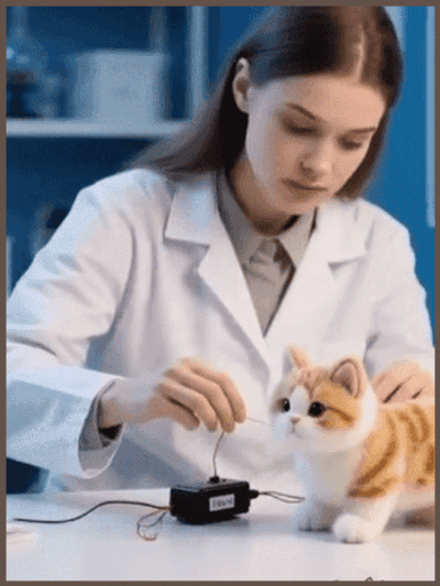 Szczeniak kot symulacja krótka pluszowa lalka