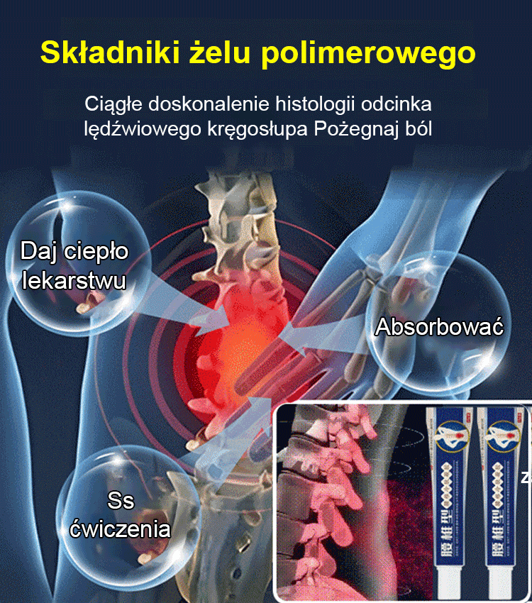 Żel chłodzący na kręgosłup lędźwiowy