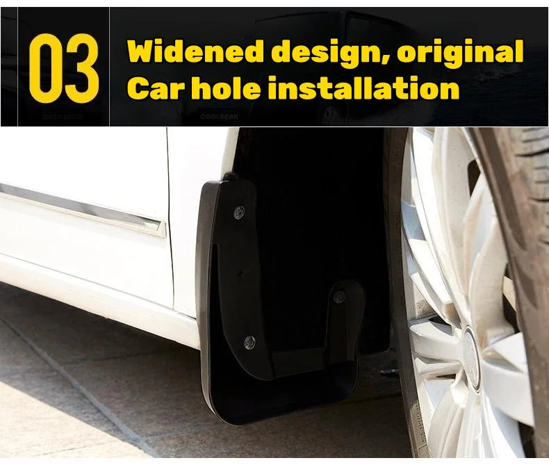 Błotniki samochodowe przeciw piaskowaniu skutecznie chronią lakier samochodu (4 sztuki)