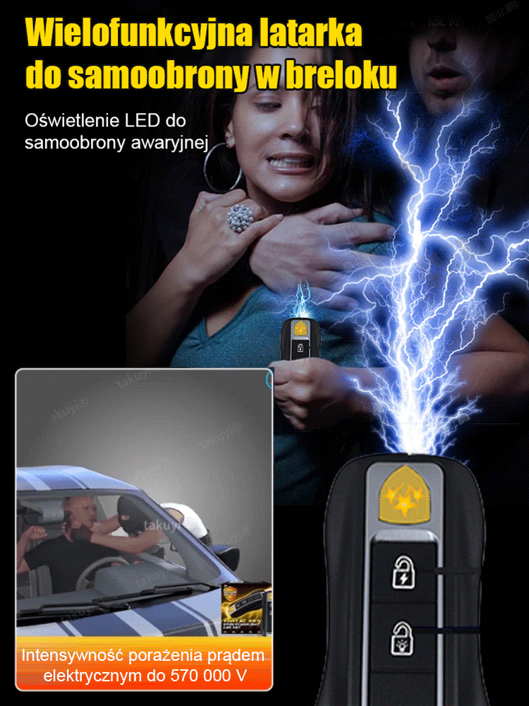 Wielofunkcyjny brelok do samoobrony