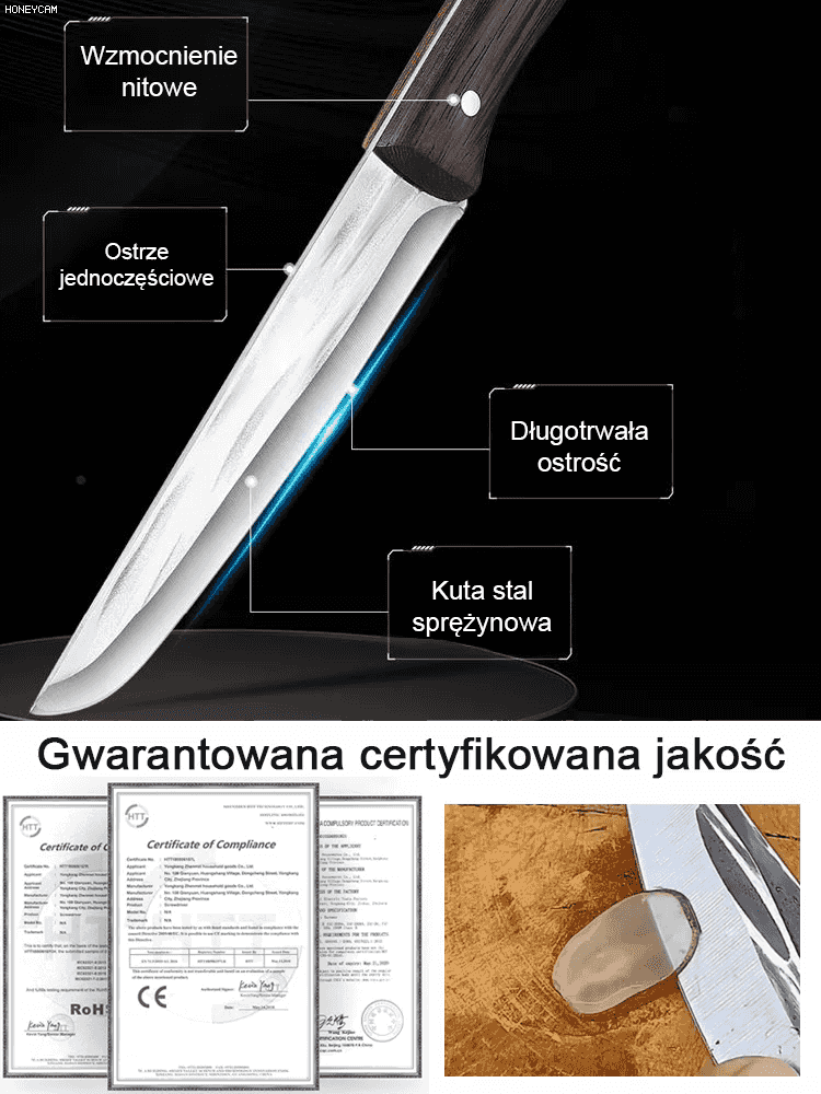 Ręcznie kuty nóż do filetowania-Długotrwała ostrość