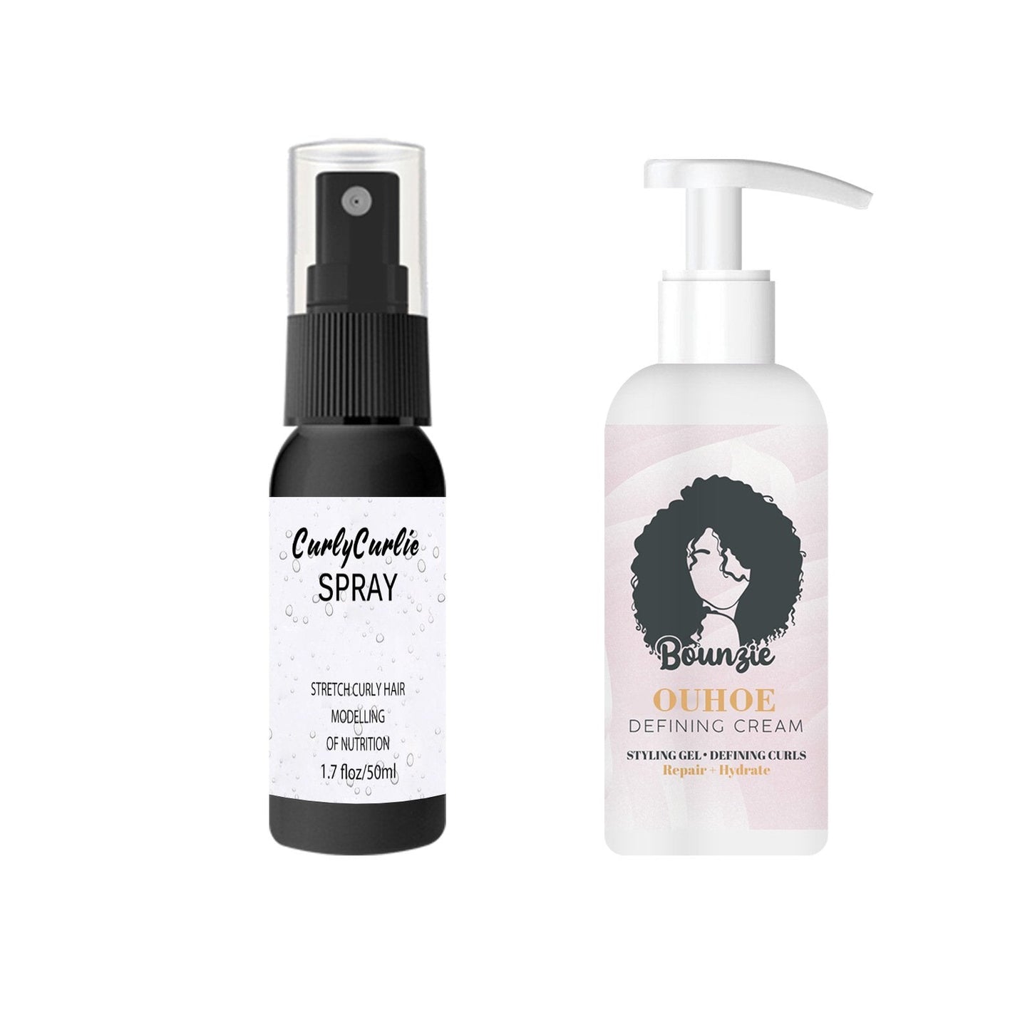 Zestaw do stylizacji włosów kręconych z elastyną(2 butelki)-TAB
