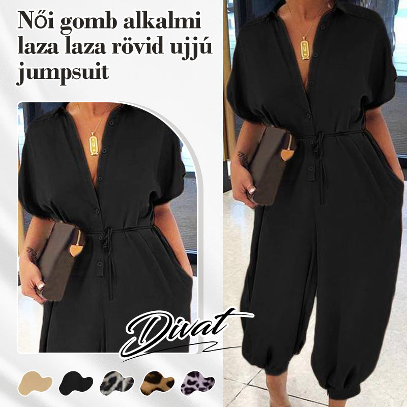 💜✨Salopă de damă cu mânecă scurtă, lejeră, cu nasturi, casual