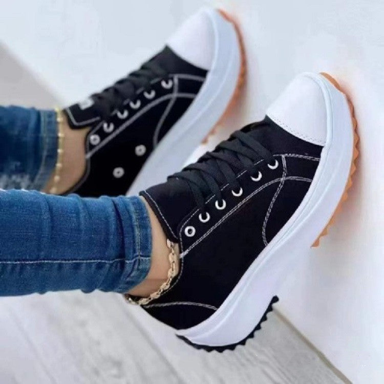 💝Vânzare limitată 50% REDUCERE🔥🔥Adidași de damă cu platformă cu șireturi și tocuri