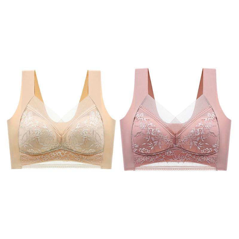 👙 Sutien din dantelă pentru femei super confortabil și moale, fără inel de oțel【✨1 + 1 gratuit】