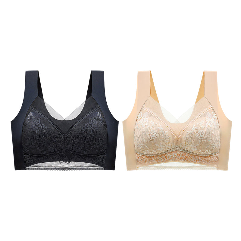 👙 Sutien din dantelă pentru femei super confortabil și moale, fără inel de oțel【✨1 + 1 gratuit】