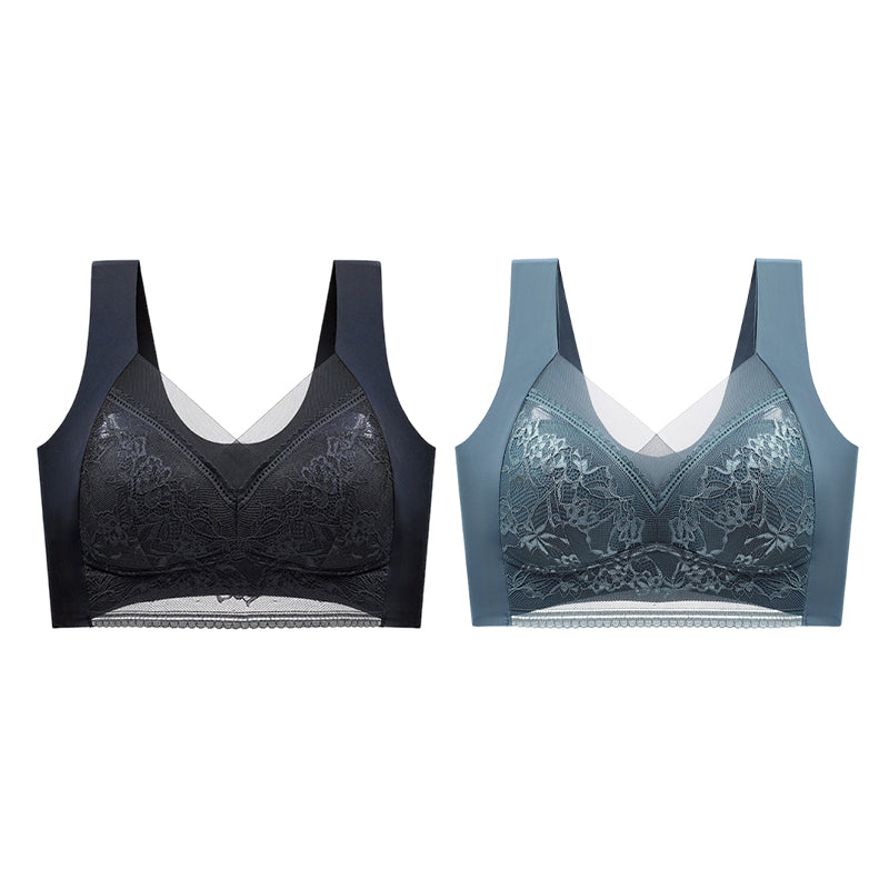 👙 Sutien din dantelă pentru femei super confortabil și moale, fără inel de oțel【✨1 + 1 gratuit】