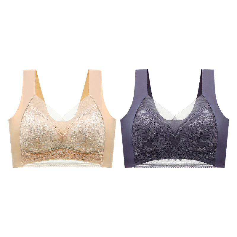 👙 Sutien din dantelă pentru femei super confortabil și moale, fără inel de oțel【✨1 + 1 gratuit】
