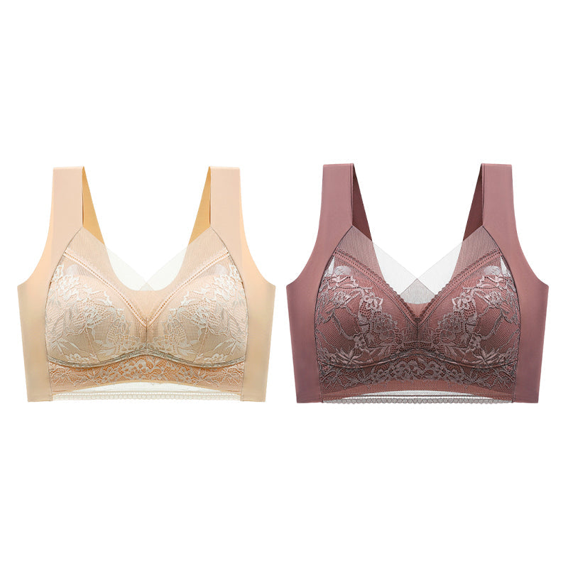 👙 Sutien din dantelă pentru femei super confortabil și moale, fără inel de oțel【✨1 + 1 gratuit】