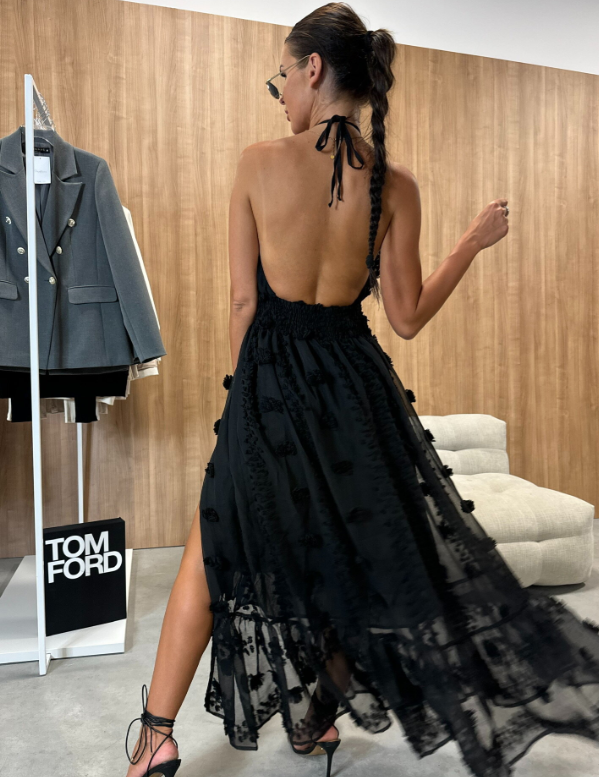 Rochie de vară la modă pentru femei, cu spate deschis și crăpătură largă
