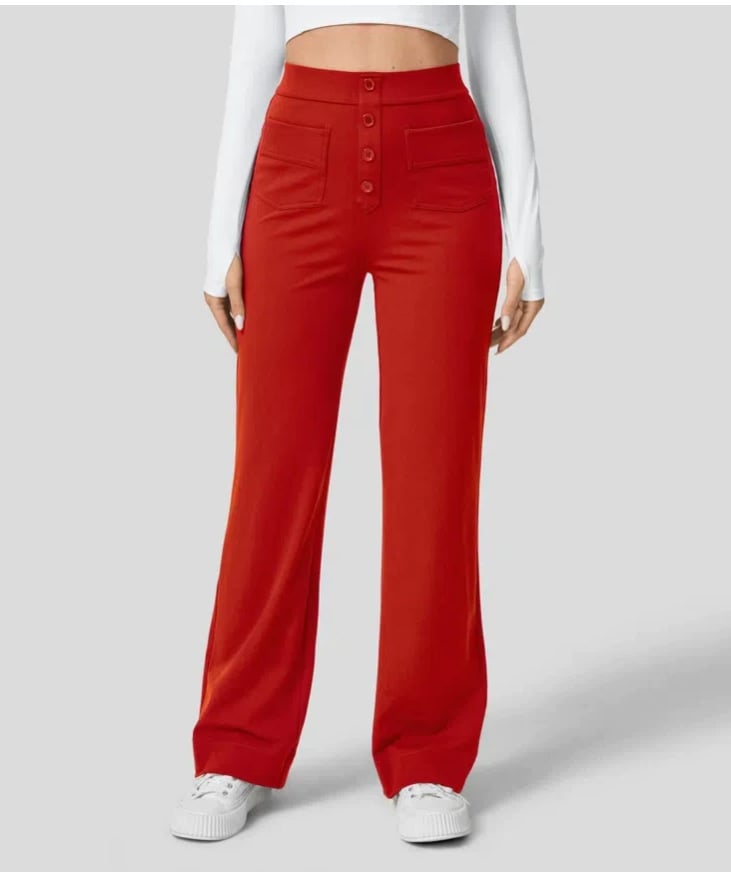 🔥49% REDUCERE - 🔥- Pantaloni casual elastici cu talie înaltă pentru femei
