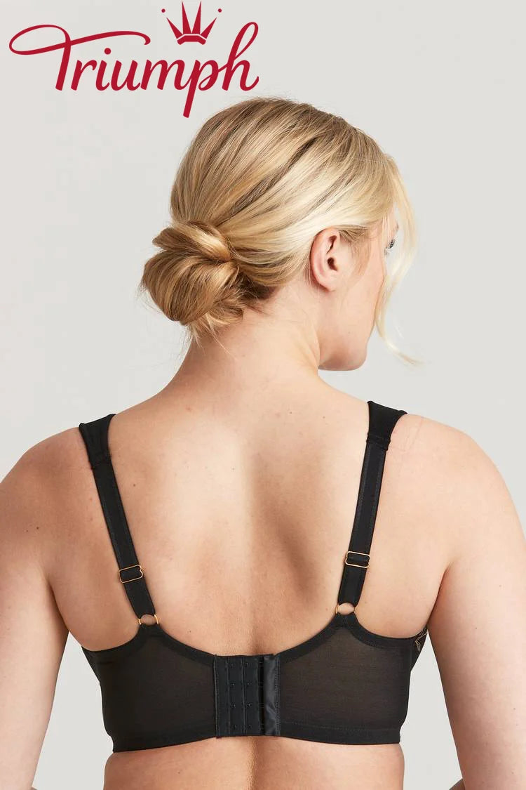 Triumph - 3 szt. (75A-120H) 💝- Romantyczny podwójny biustonosz z haftem