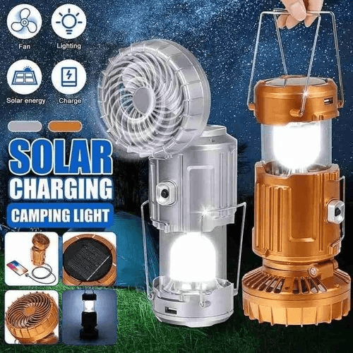 🔥2025 Promoție 🔥🌿Lampa de camping LED portabila cu ventilator