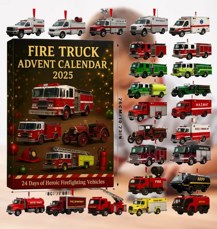🚒🔥KALENDARZ ADWENTOWY WÓZÓW STRAŻACKICH 2025🎁🌲