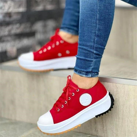 💝Vânzare limitată 50% REDUCERE🔥🔥Adidași de damă cu platformă cu șireturi și tocuri