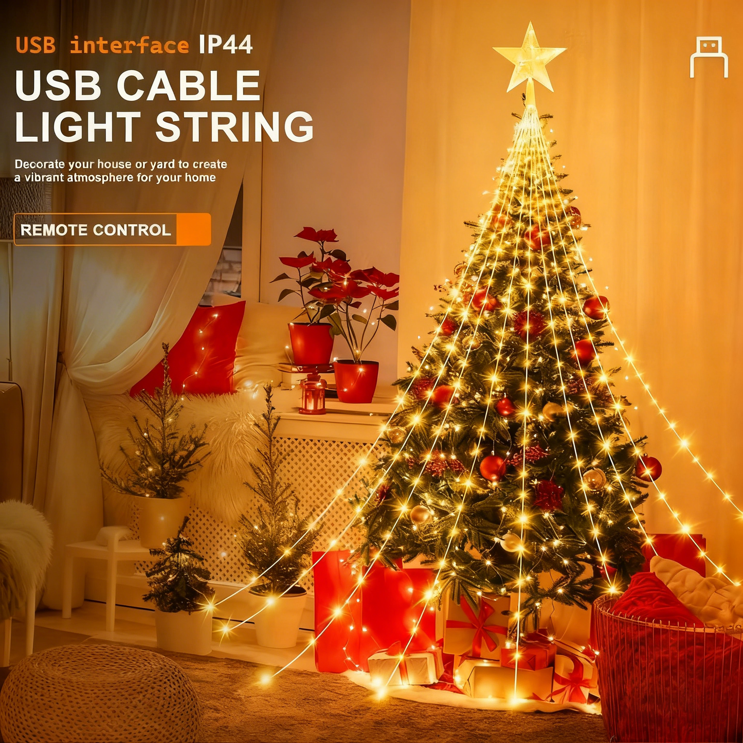 🎁Wczesna wyprzedaż świąteczna 50% TANIEJ🎄Lampki choinkowe Starlight Cascade