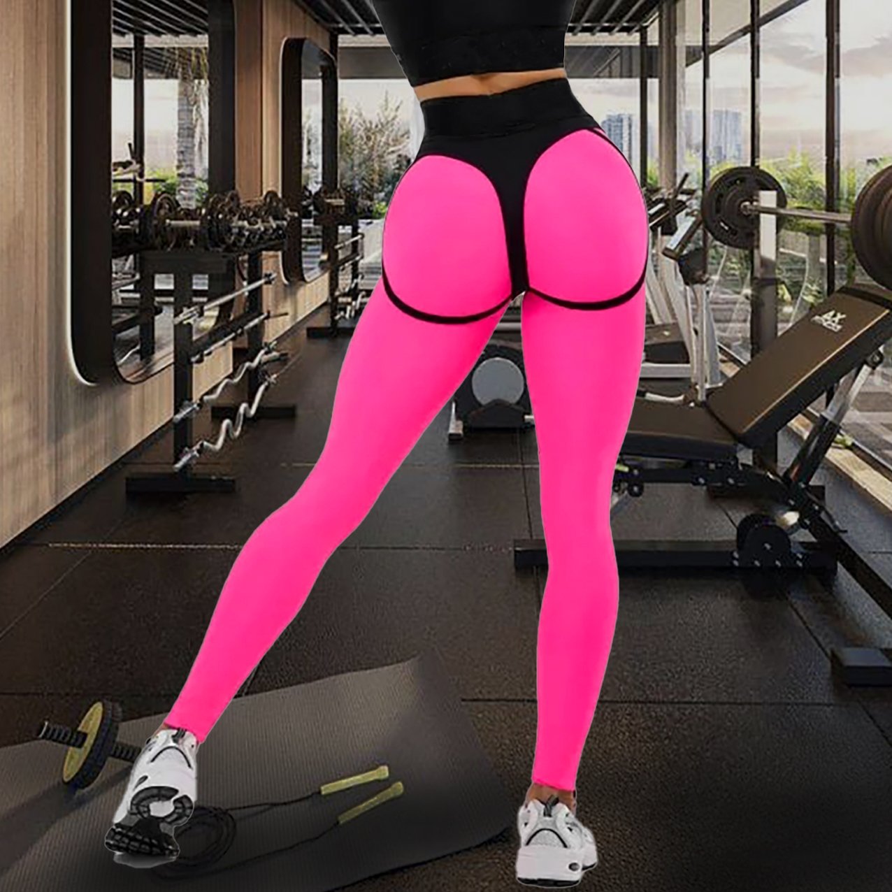 Majacy Patchwork Hip Quick-Drying Leggings