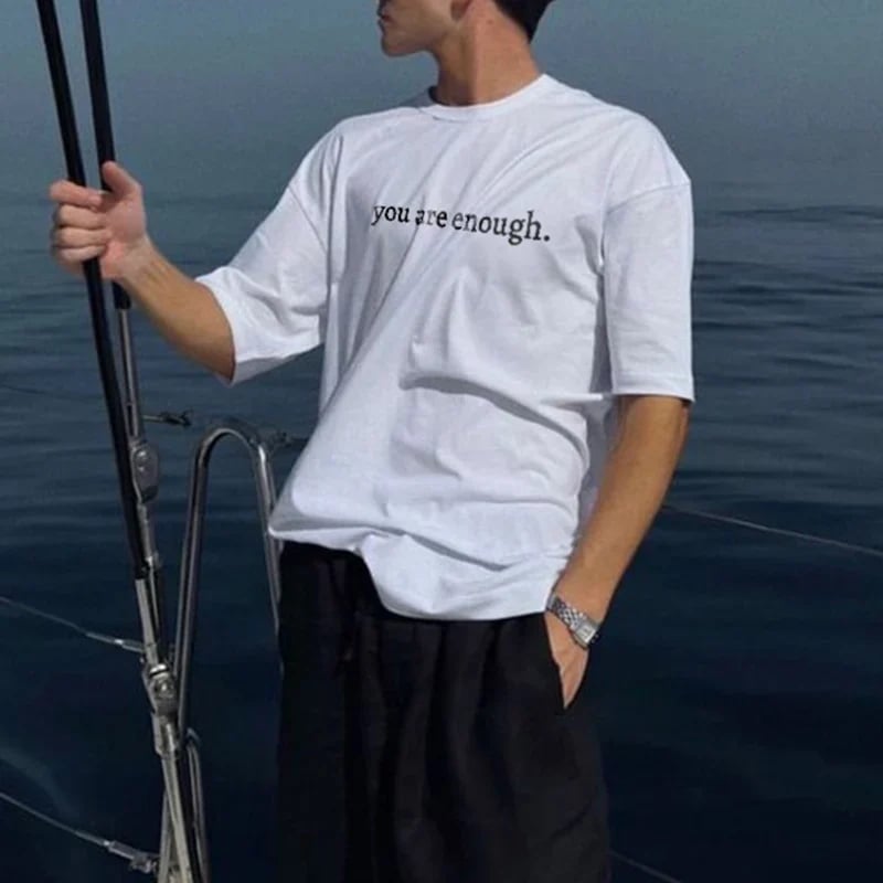 💥Nowa koszulka unisex z nadrukiem „Droga Osobo Za Mną” w dużym rozmiarze z 2025 roku