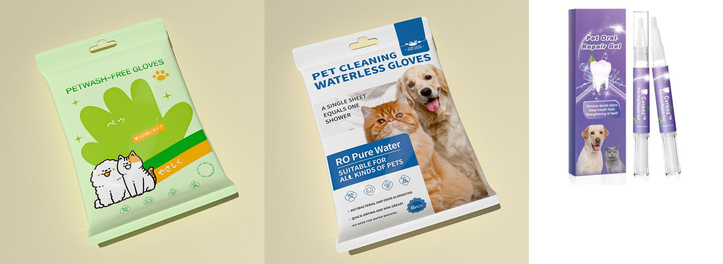 🐶 Rękawice dezodorujące do czyszczenia i dezynfekcji zwierząt bez spłukiwania