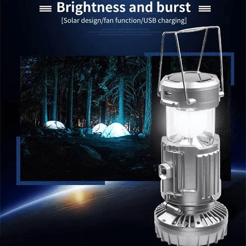 🔥2025 Promoție 🔥🌿Lampa de camping LED portabila cu ventilator