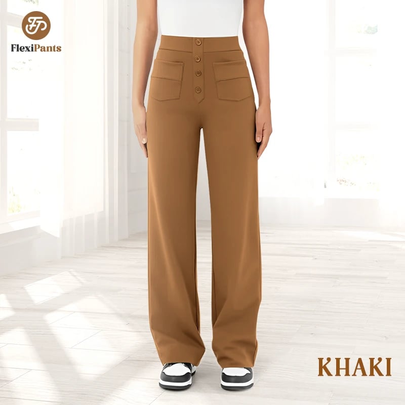 🔥49% REDUCERE - 🔥- Pantaloni casual elastici cu talie înaltă pentru femei