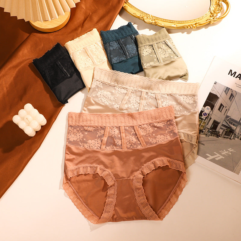【🌷Cumpărați 1 și primiți 2 gratuit】Chiloți sexy din mătase, fără cusături, pentru ridicarea șoldului, cu control pentru burtă