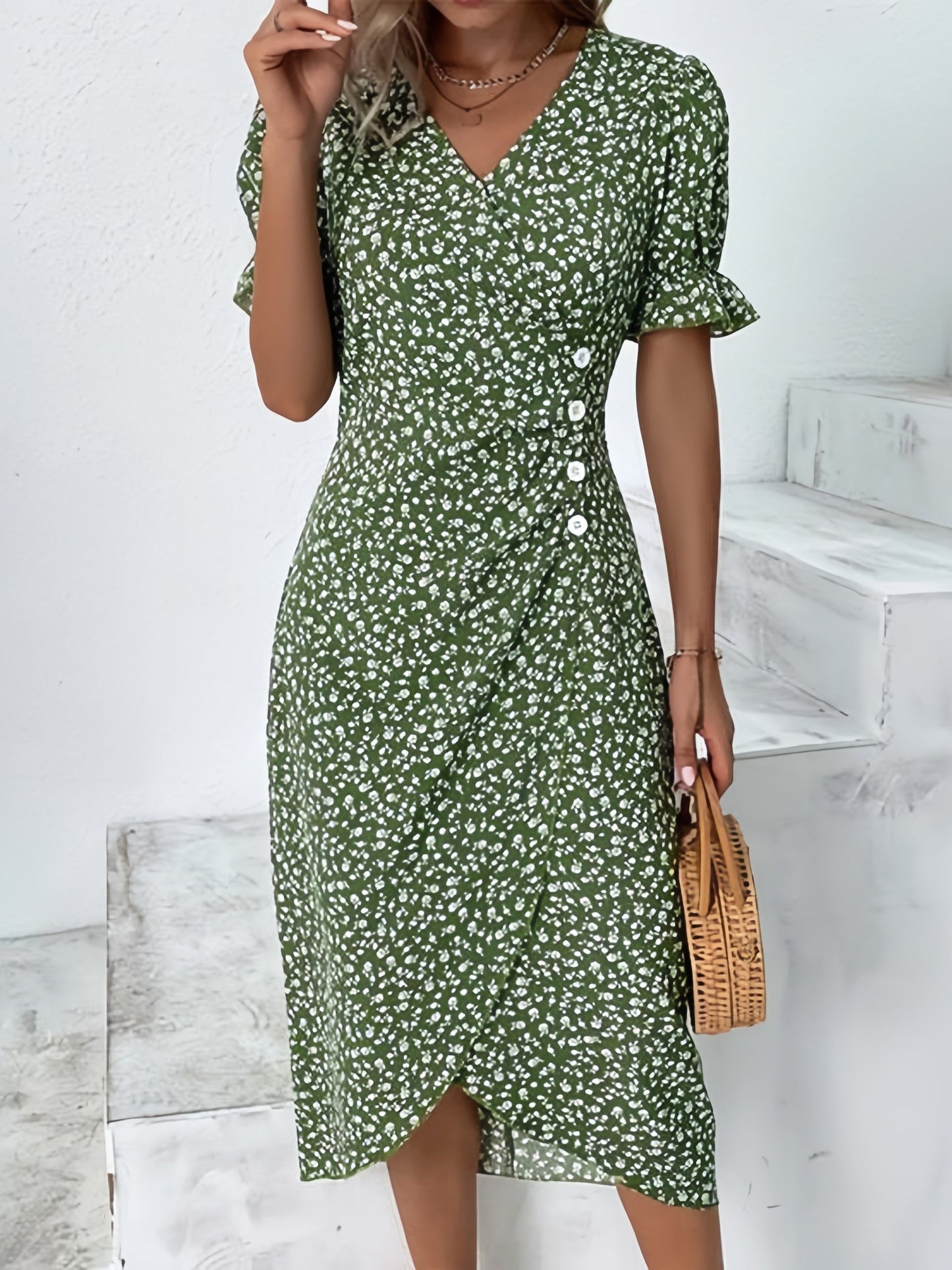 🌷Rochie casual dama, rochie wrap, rochie florala