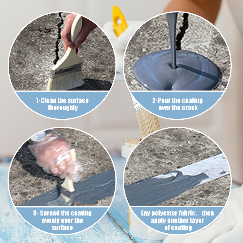 【✨Idealny materiał do hydroizolacji】☔Mocna wodoodporna powłoka odporna na wysokie temperatury