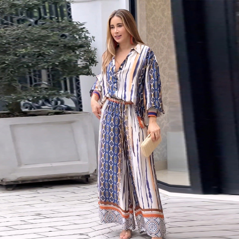 Elegancki dwuczęściowy zestaw w stylu boho dla kobiet