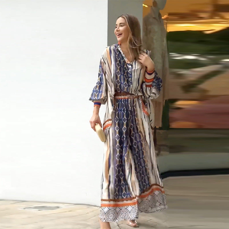 Elegancki dwuczęściowy zestaw w stylu boho dla kobiet