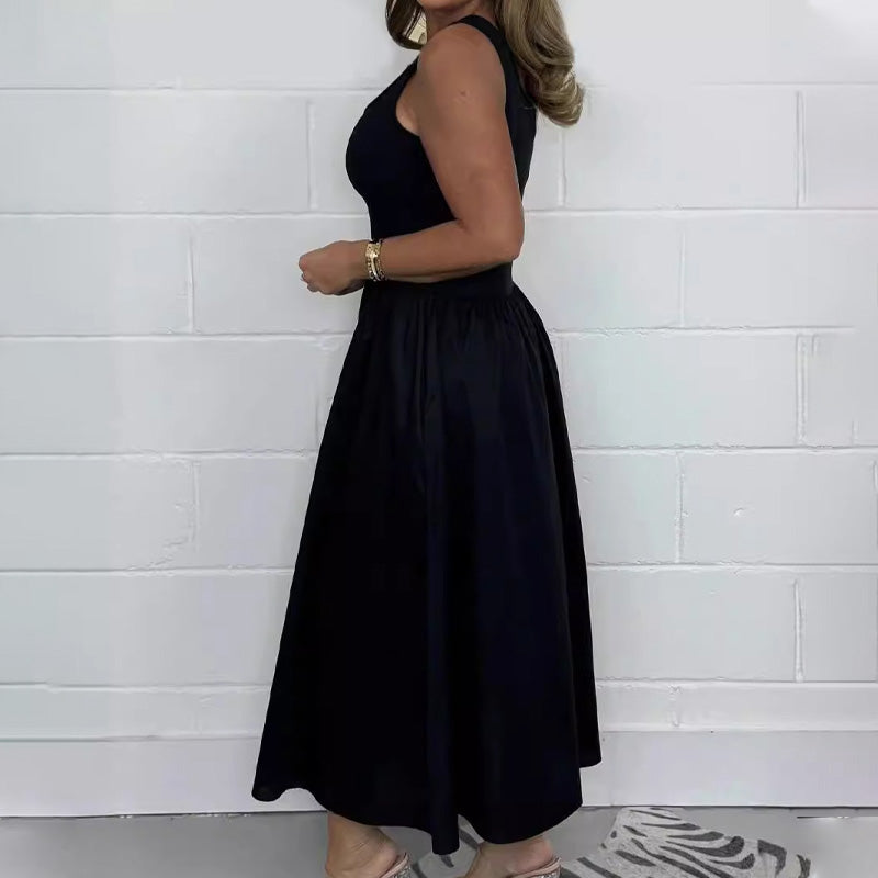 2025🌷Rochie fără mâneci, casual, culoare uni, pentru femei