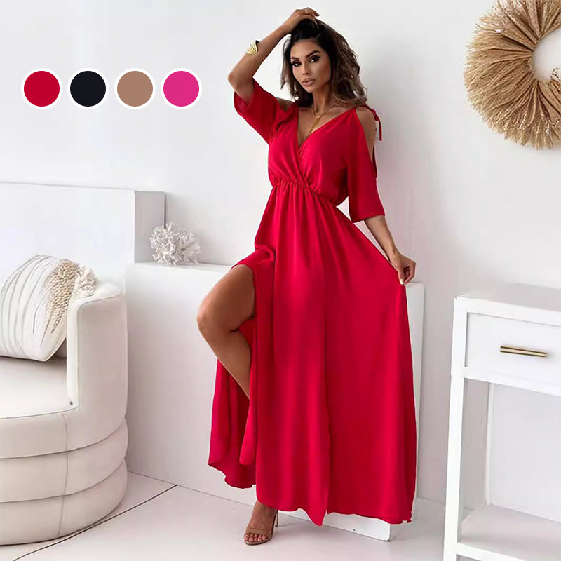 【💖Produse noi 2025】👗Rochie elegantă, sexy pentru femei, cu un decolteu ascuțit
