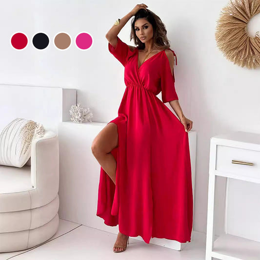 【💖Produse noi 2025】👗Rochie elegantă, sexy pentru femei, cu un decolteu ascuțit