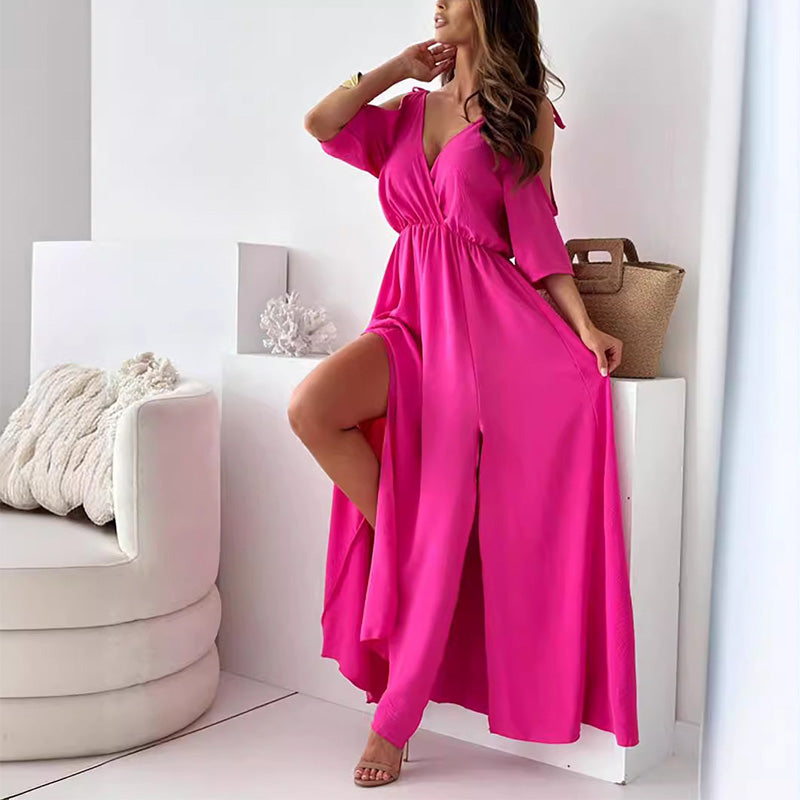 【💖Produse noi 2025】👗Rochie elegantă, sexy pentru femei, cu un decolteu ascuțit