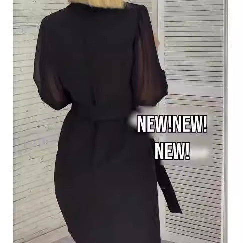 💟Sukienka damska z dekoltem w serek i cekinami