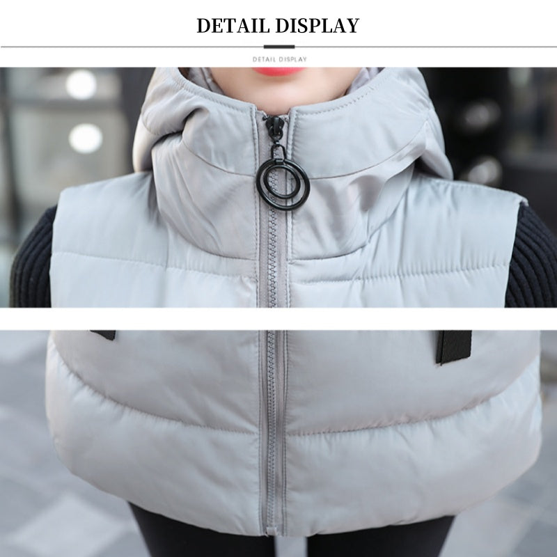 ⭐Oferta limitowana💥Damska kurtka bez rękawów, zapinana na długi zamek