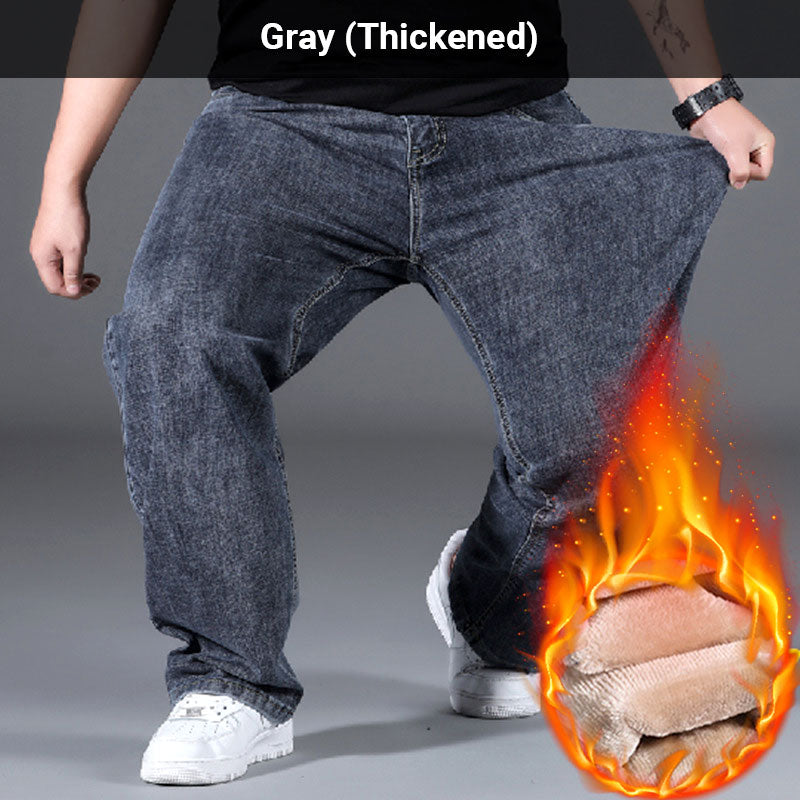 Stylowe, luźne jeansy z wysokim stanem i prostą nogawką