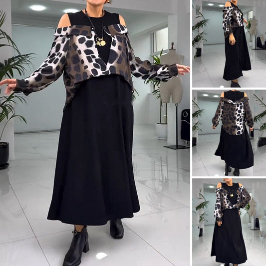 💐2025 Rochie excepțională fără bretele cu imprimeu leopard【S-4XL】